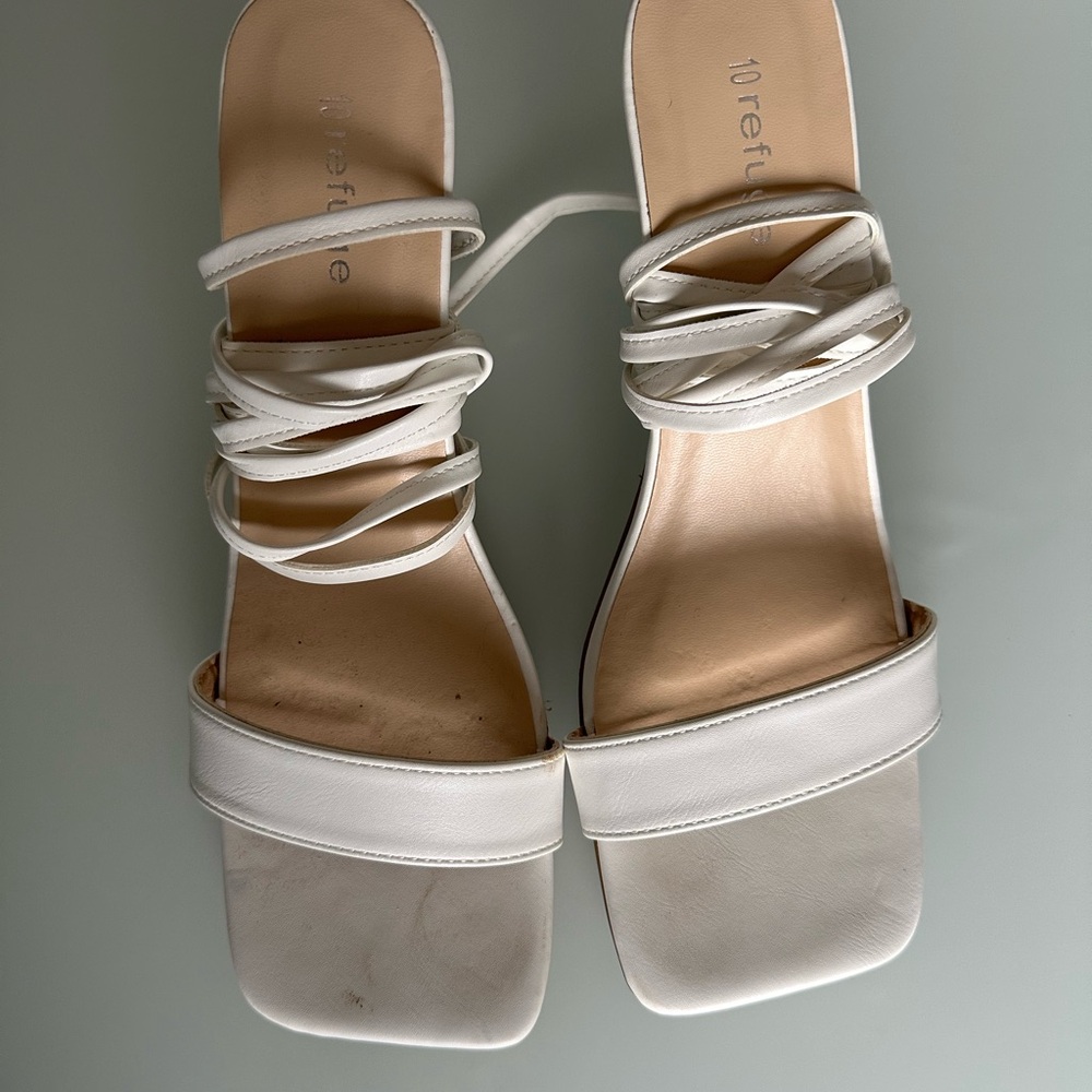 Reflex White Sandals with Strappy Design